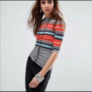 Free people Donna Striped Top